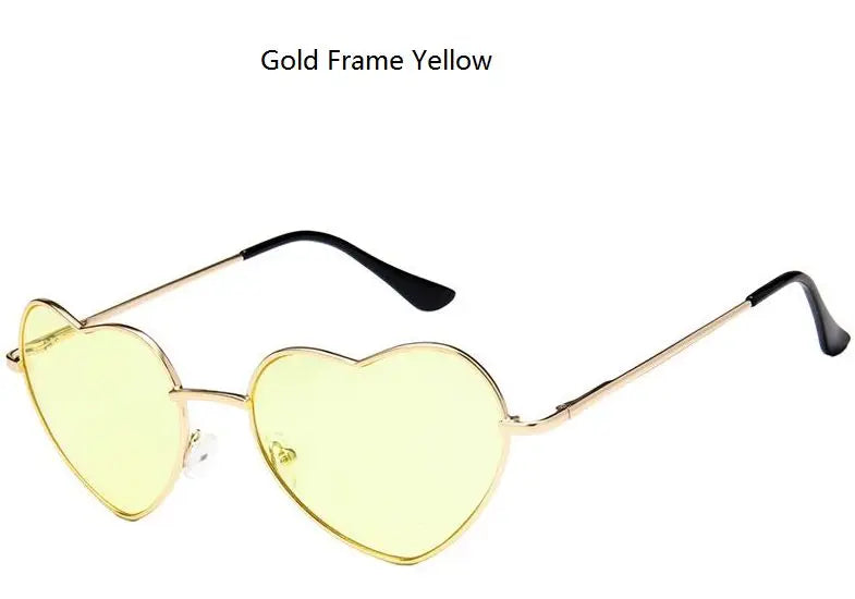 Heart Shaped Sunglasses metal Women Brand Designer Fashion LOVE Clear Ocean Lenses Sun Glasses Oculos UV400