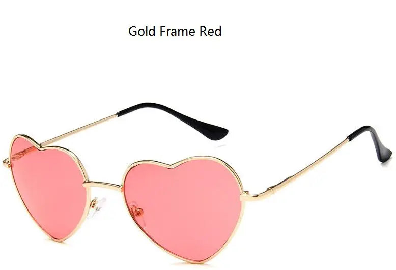 Heart Shaped Sunglasses metal Women Brand Designer Fashion LOVE Clear Ocean Lenses Sun Glasses Oculos UV400