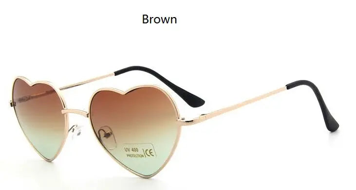 Heart Shaped Sunglasses metal Women Brand Designer Fashion LOVE Clear Ocean Lenses Sun Glasses Oculos UV400