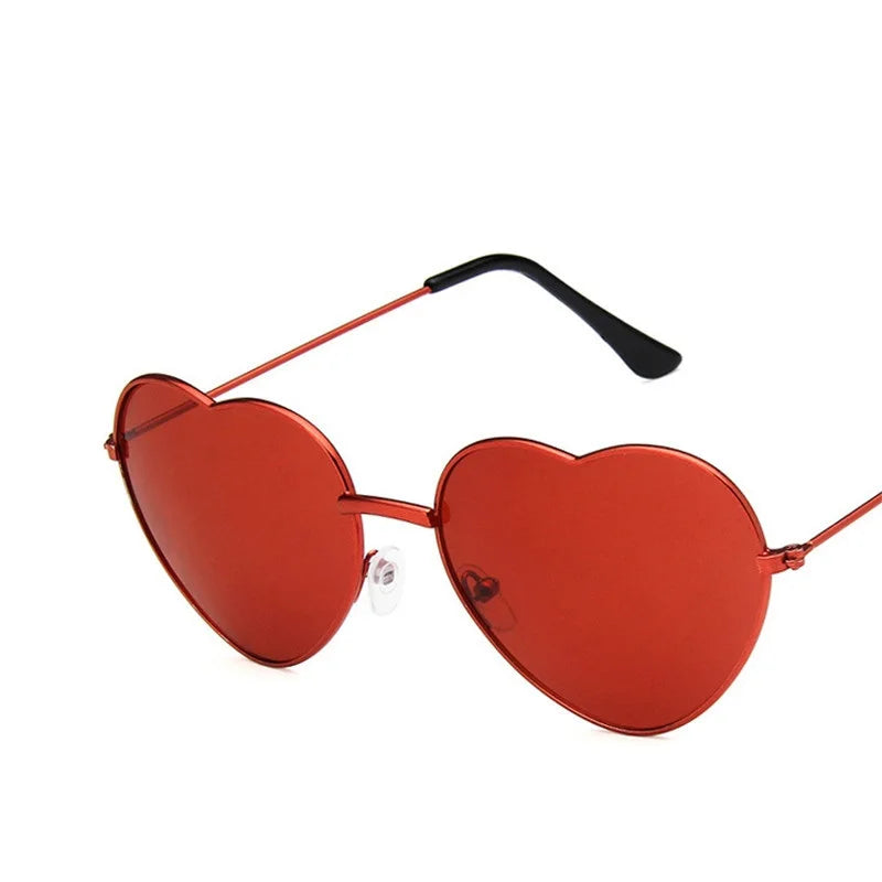 Heart Shaped Sunglasses metal Women Brand Designer Fashion LOVE Clear Ocean Lenses Sun Glasses Oculos UV400