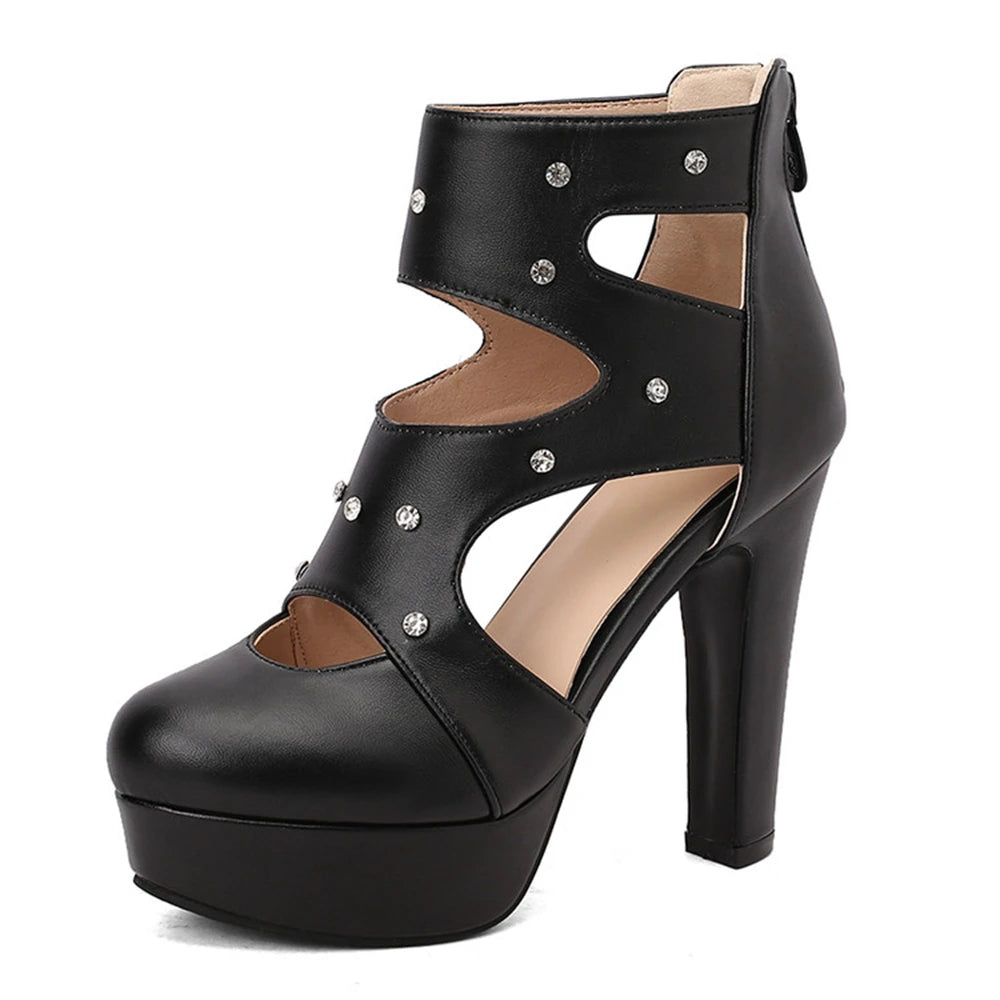 2025 New Summer Platform High Heels Sandals Women Sexy Peep Toe Pumps Fashion Ladies Party Pole Dance Shoes Plus Size 50 338-70