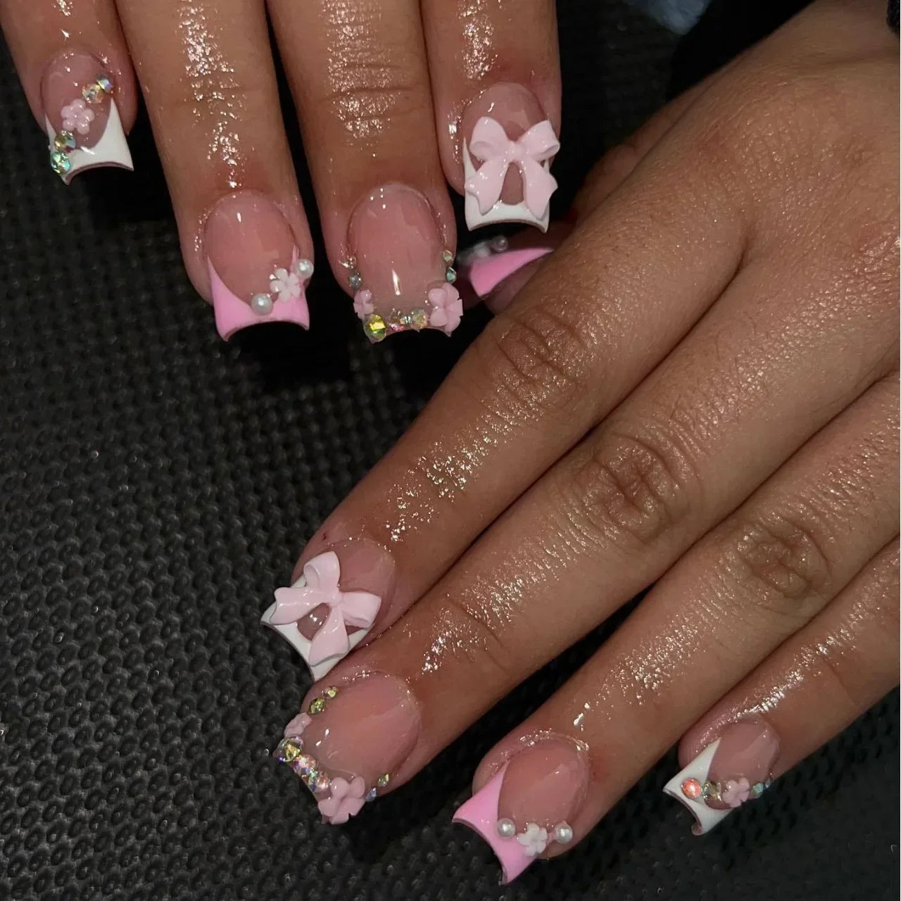 Black and White Press-On Nails