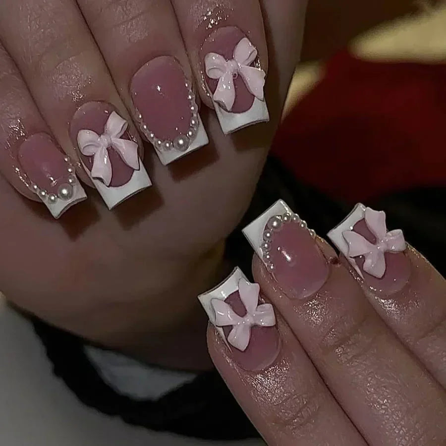 Black and White Press-On Nails