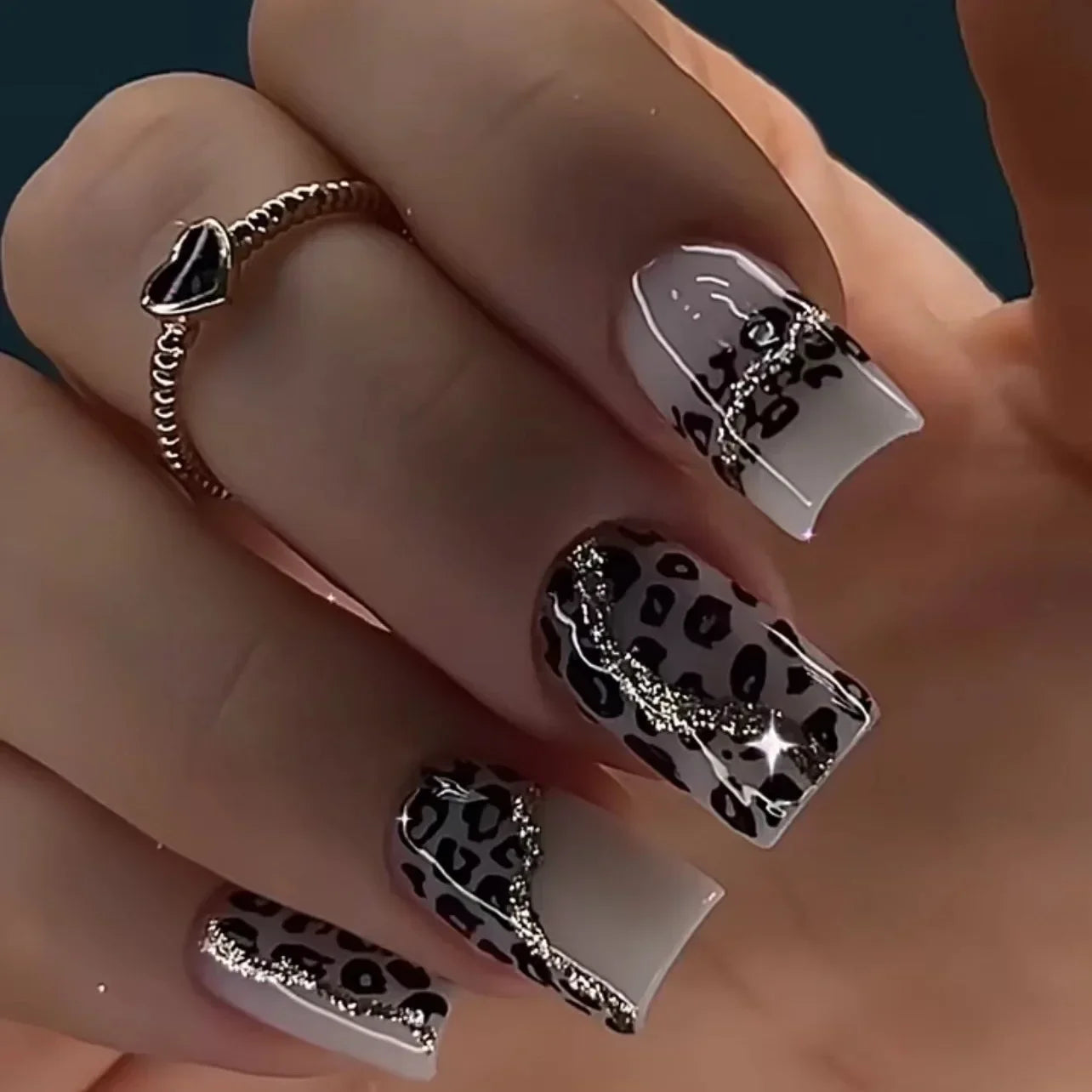 Black and White Press-On Nails