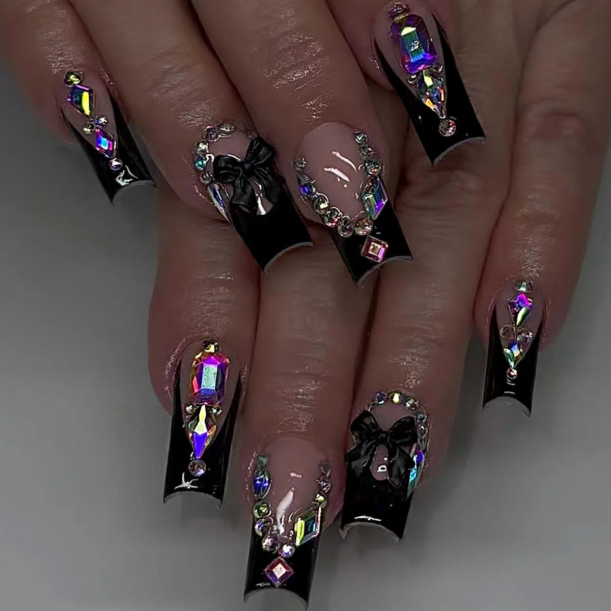 Black and White Press-On Nails