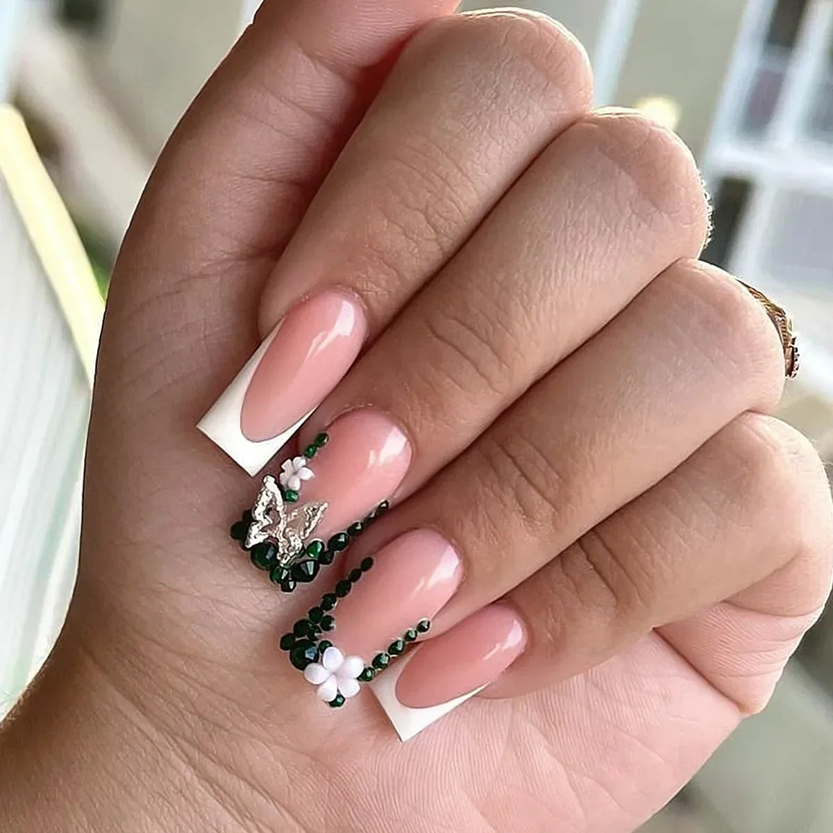 Black and White Press-On Nails