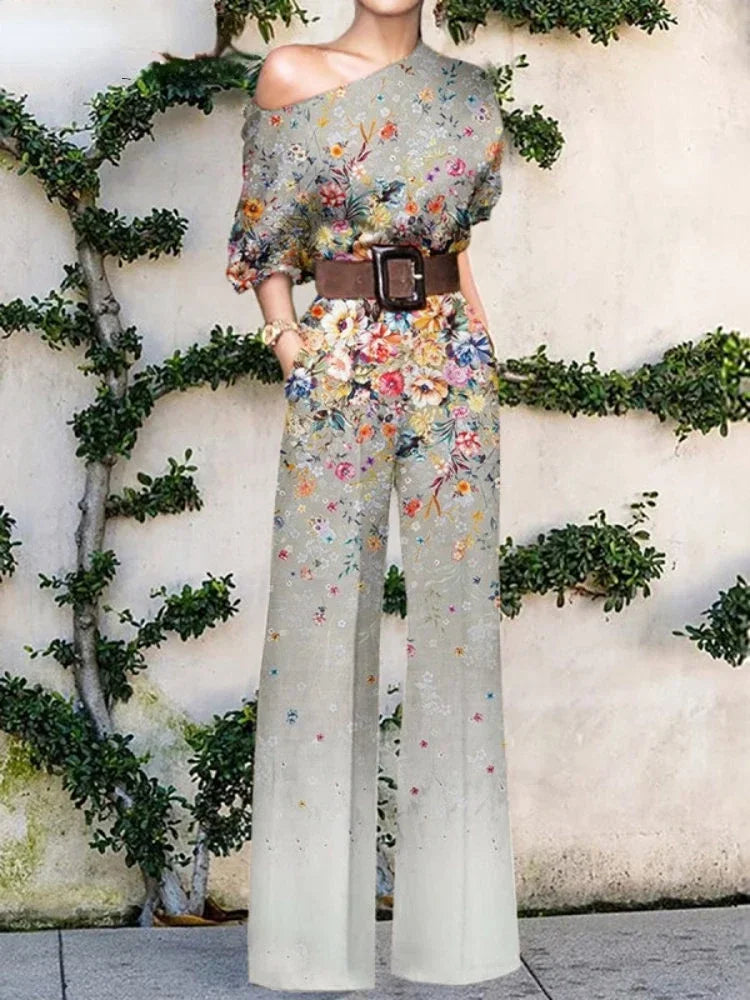 Women Jumpsuits New In Spring Autumn Female Chic Elegant Office Lady Wide Leg Pants Bodysuits Jump Suits for Women One Pieces