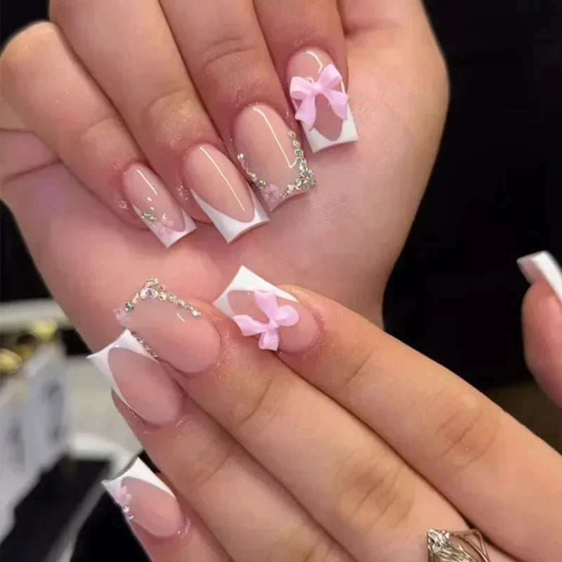 Black and White Press-On Nails