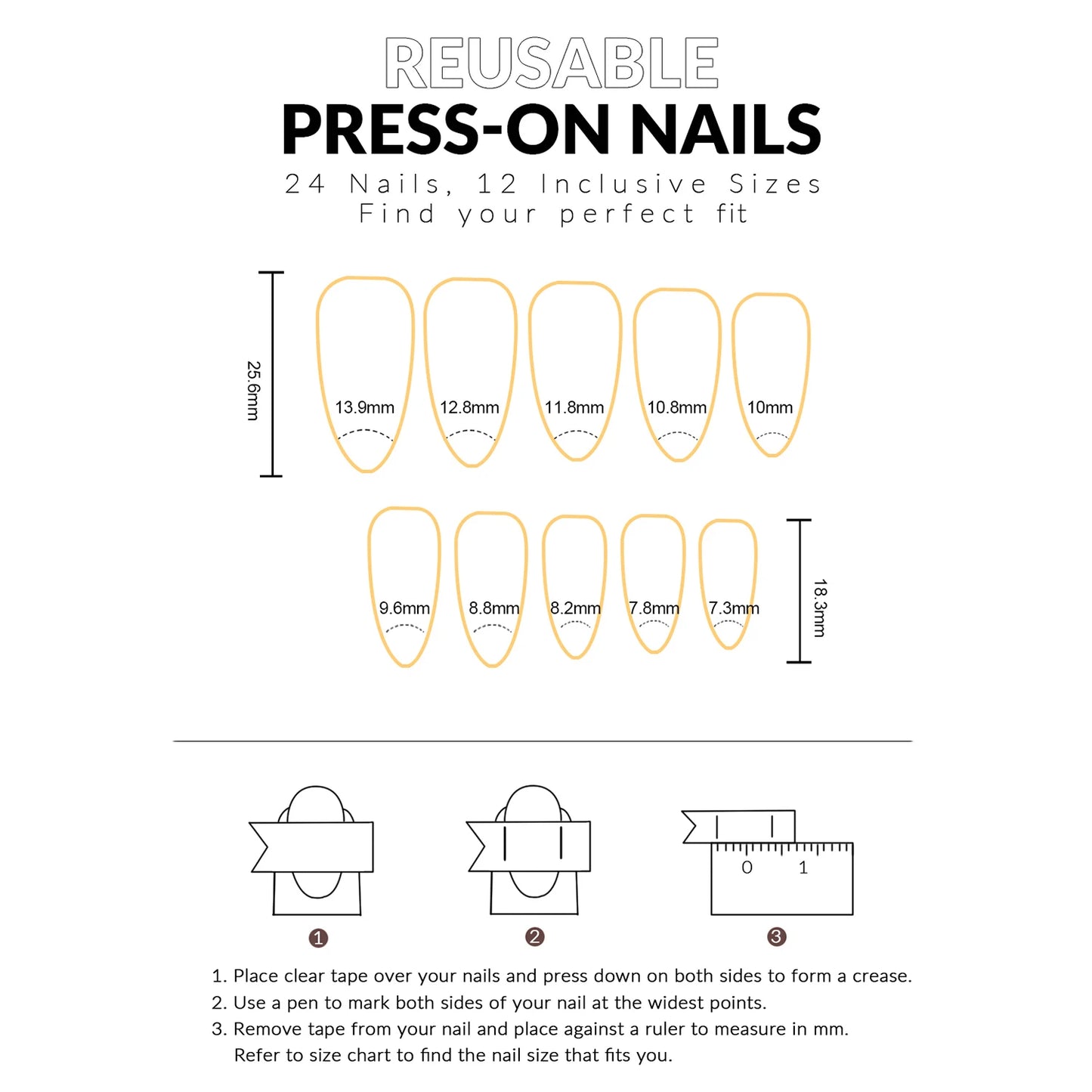 Rhinestone Press-On Nails