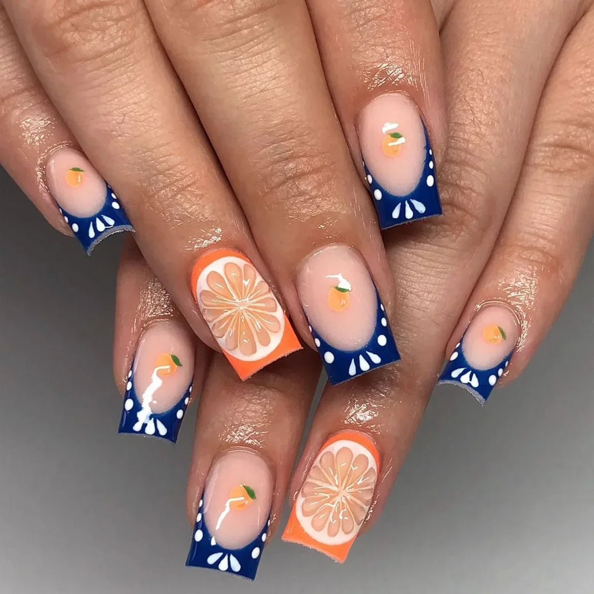 Black and White Press-On Nails