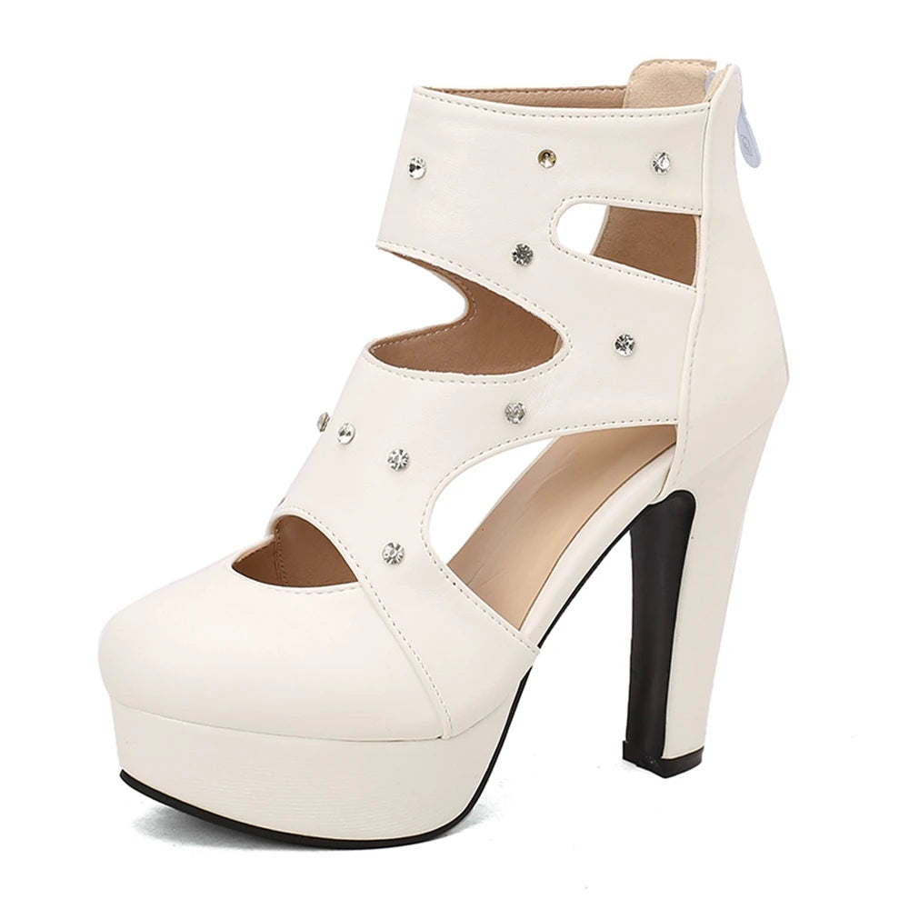 2025 New Summer Platform High Heels Sandals Women Sexy Peep Toe Pumps Fashion Ladies Party Pole Dance Shoes Plus Size 50 338-70