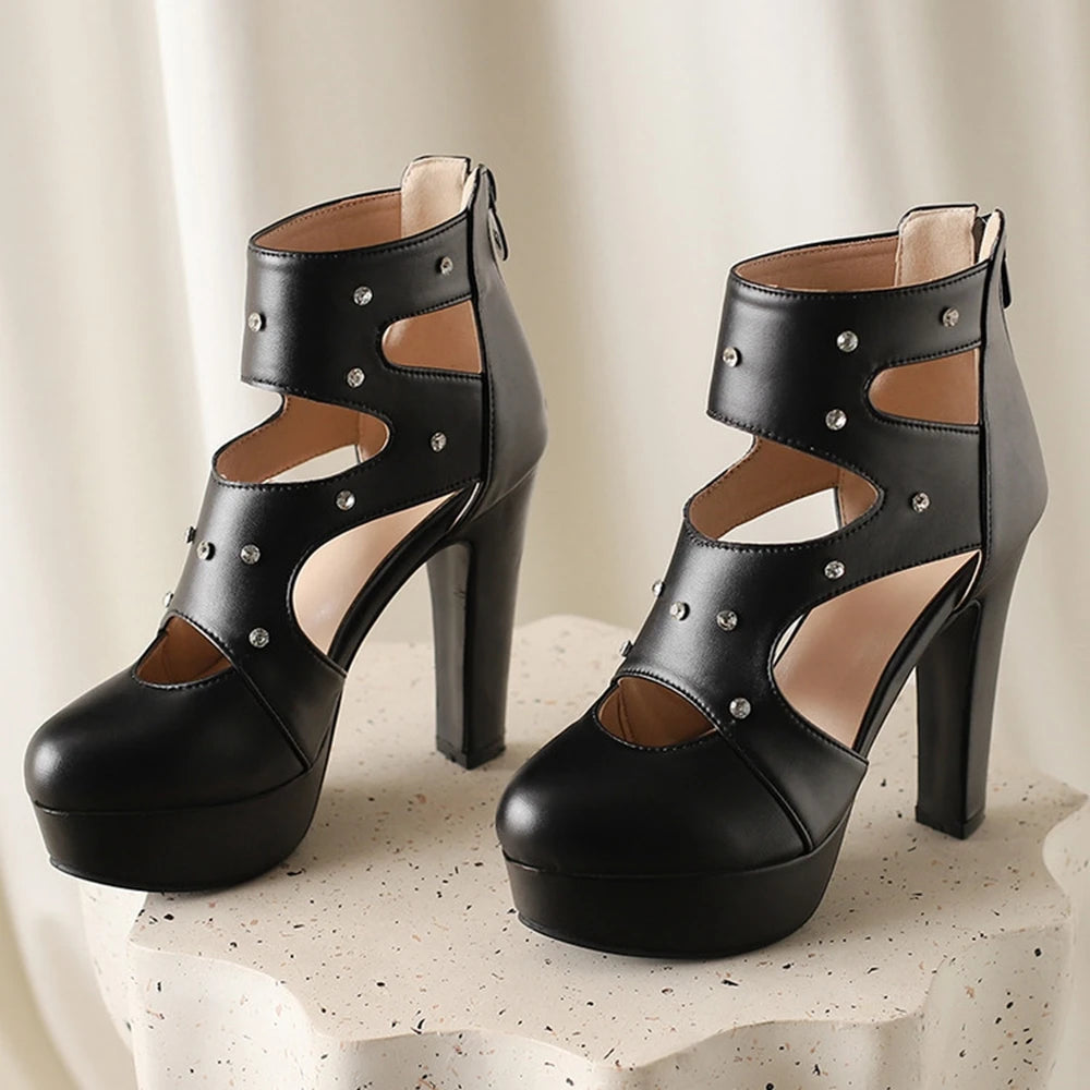 2025 New Summer Platform High Heels Sandals Women Sexy Peep Toe Pumps Fashion Ladies Party Pole Dance Shoes Plus Size 50 338-70