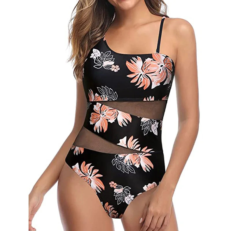 Nadanbao Sexy Hollow Out One-Piece Swimsuit Women Swimwear Beach Party Bodysuit Swimsuit Summer Fashion Surfing Beachwear