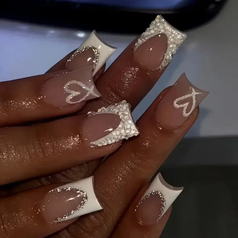 Black and White Press-On Nails