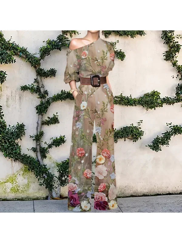 Women Jumpsuits New In Spring Autumn Female Chic Elegant Office Lady Wide Leg Pants Bodysuits Jump Suits for Women One Pieces