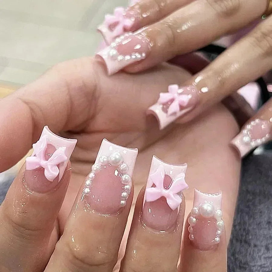 Black and White Press-On Nails