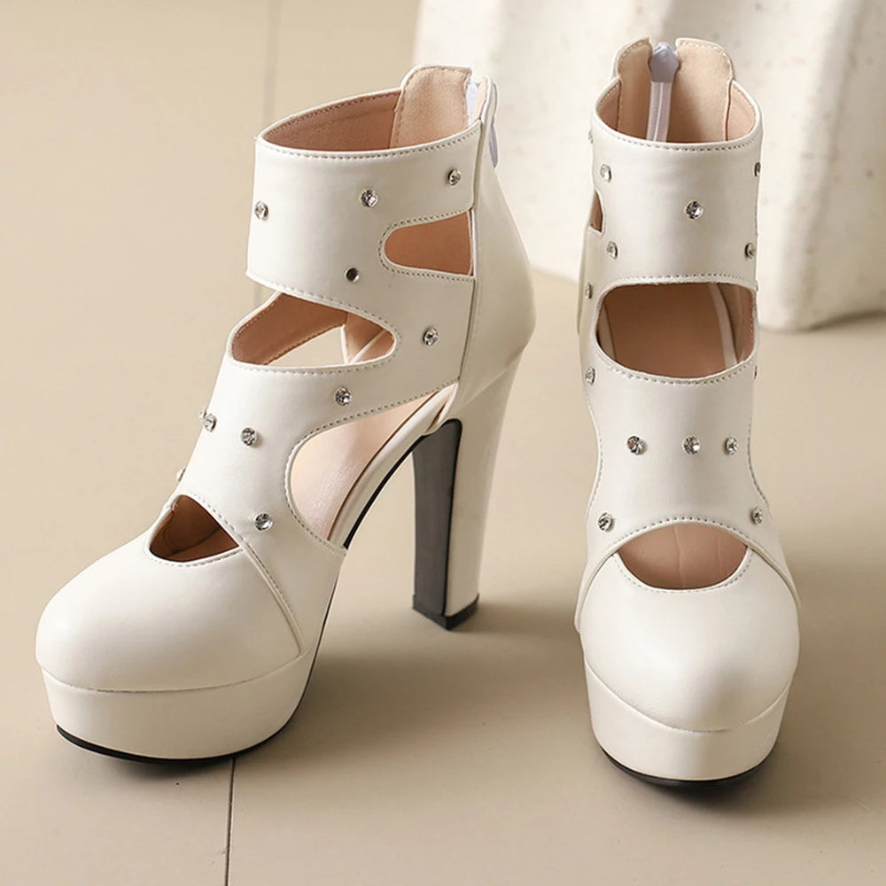 2025 New Summer Platform High Heels Sandals Women Sexy Peep Toe Pumps Fashion Ladies Party Pole Dance Shoes Plus Size 50 338-70