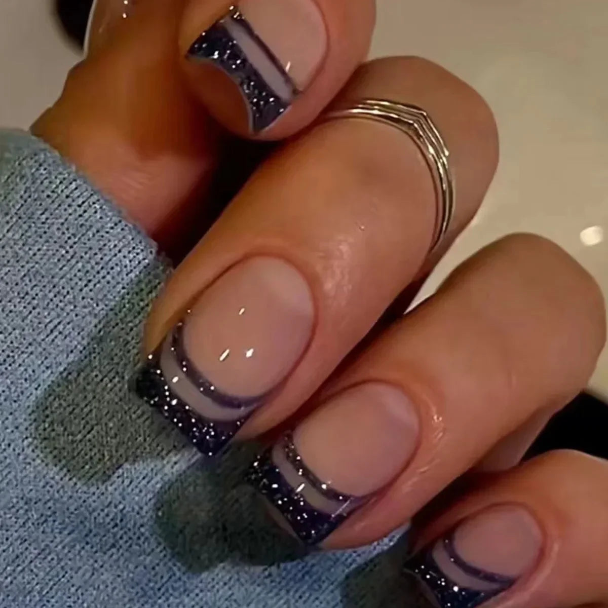 Black and White Press-On Nails