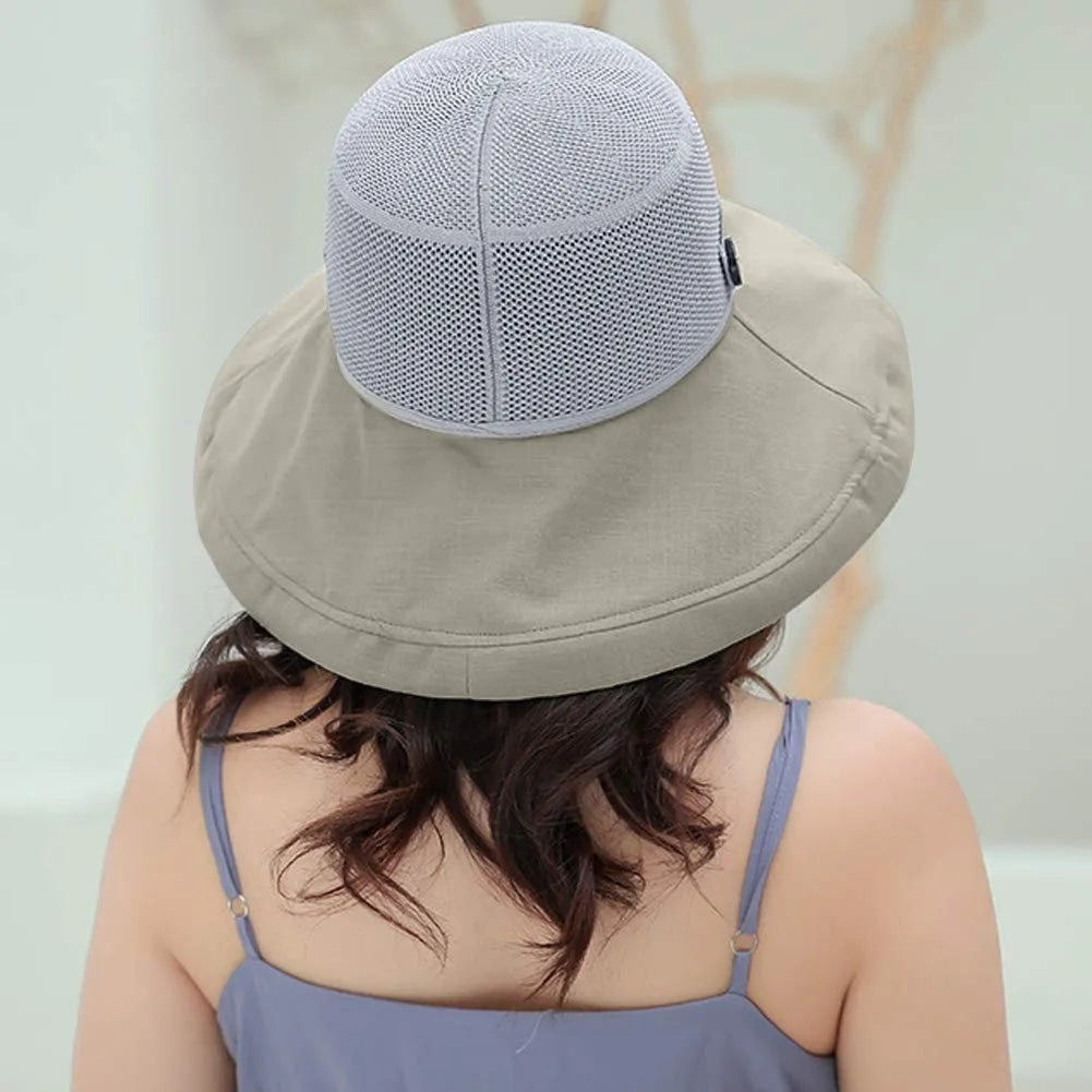 Summer Printed Wide Brim Hollow Breathable Hat For Women Holiday Beach Visor Panama Cap Sunscreen Sun Hat Summer Essentials