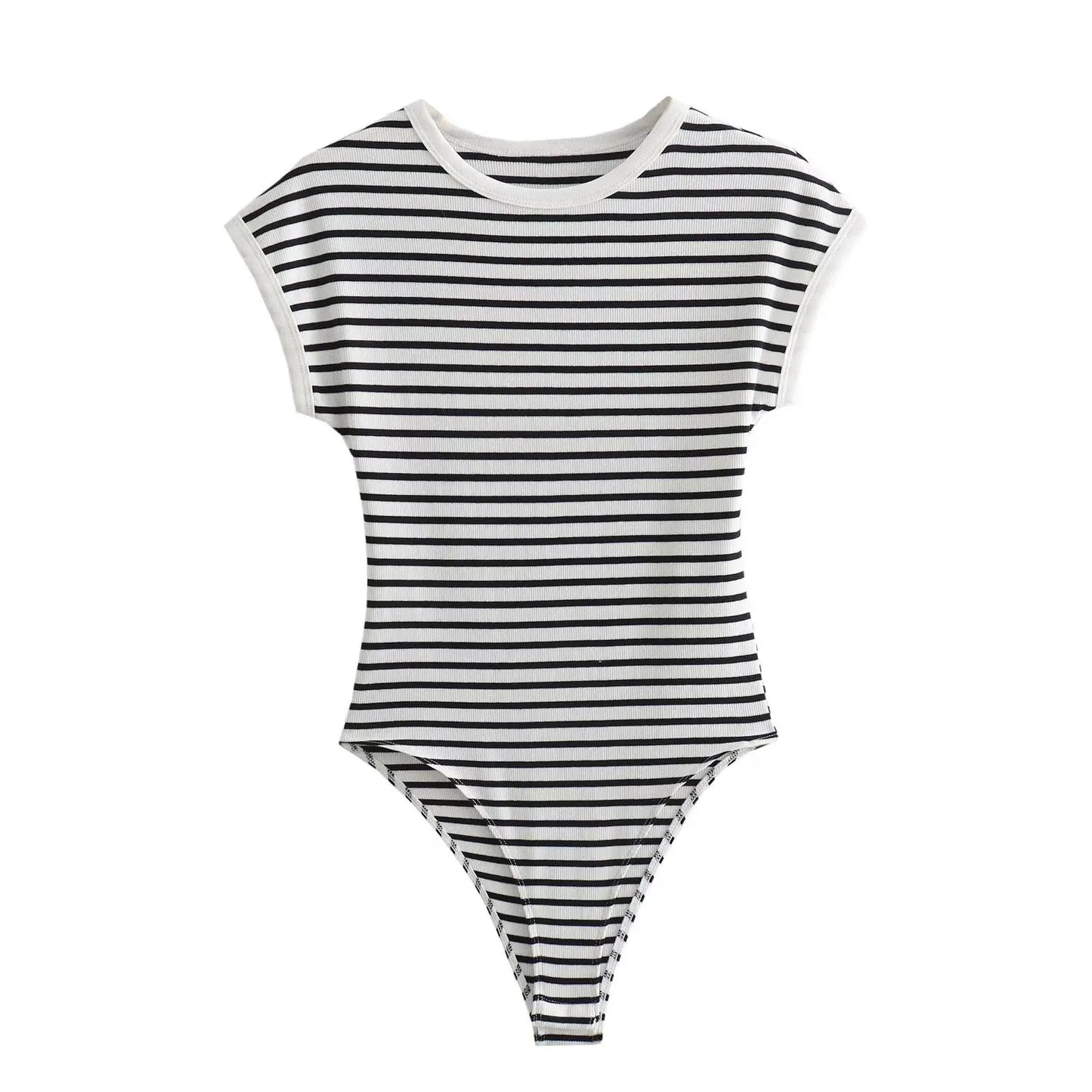 TFMLN Casual Basic Bodysuit For Women Summer New Short Sleeve Woman Simple Top Chic Bodycon Jumpsuit Romper Ladies 2025