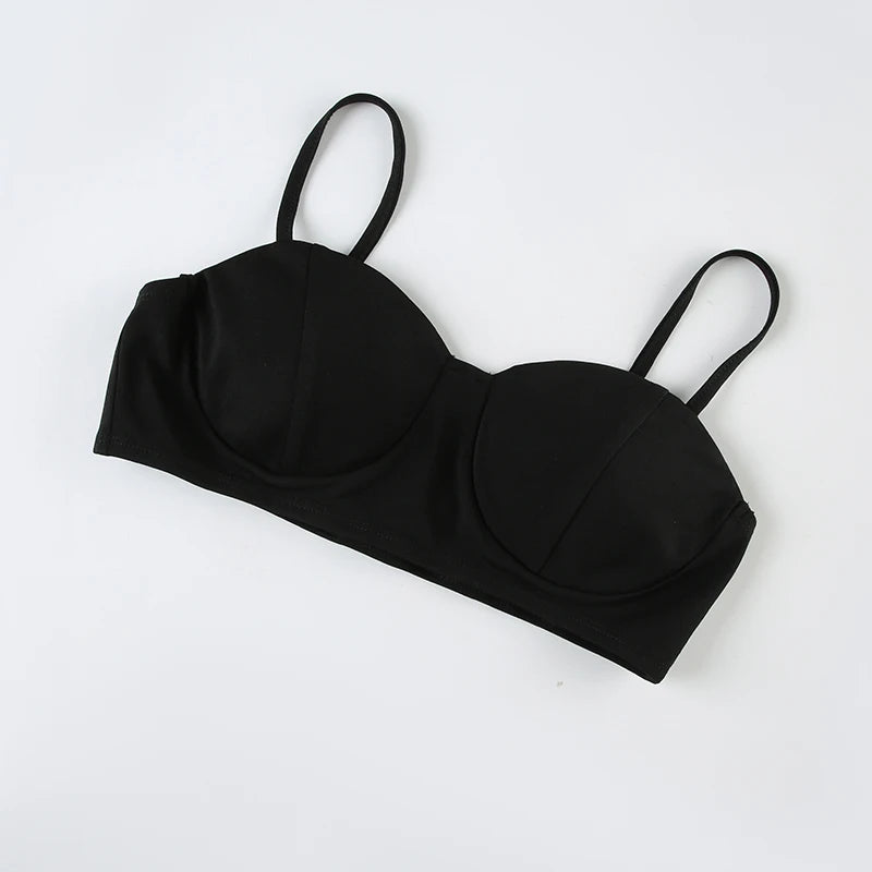 HEYounGIRL Fashion Sexy Hollow Out Bodysuit with Cropped Camisole Two Piece Set Black Chic Bodysuit Top Party Clubwear Costume