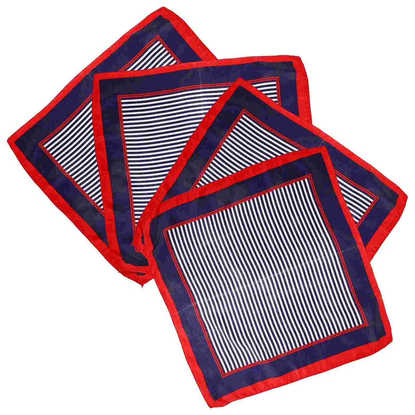 4 Pcs Business Attire Small Scarf Silk Neck for Women Simple Lady Stripe Neckerchief Fashionable Pattern Head