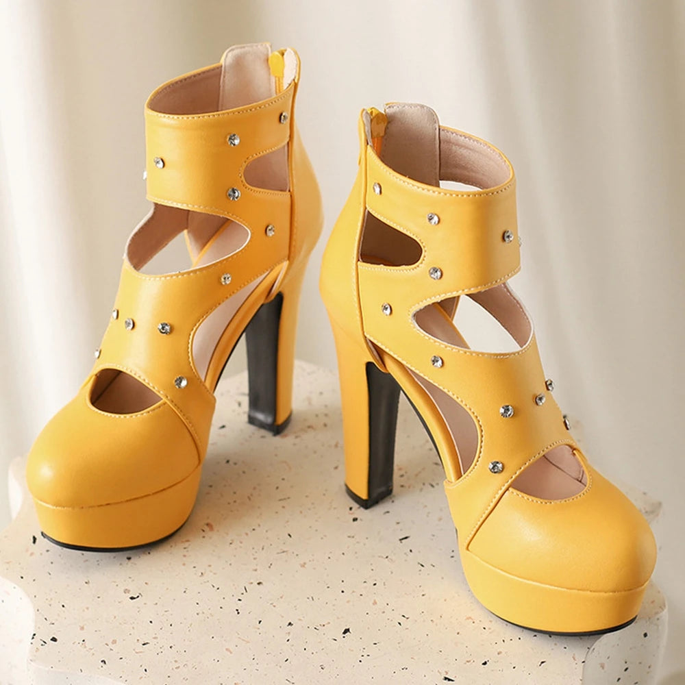 2025 New Summer Platform High Heels Sandals Women Sexy Peep Toe Pumps Fashion Ladies Party Pole Dance Shoes Plus Size 50 338-70