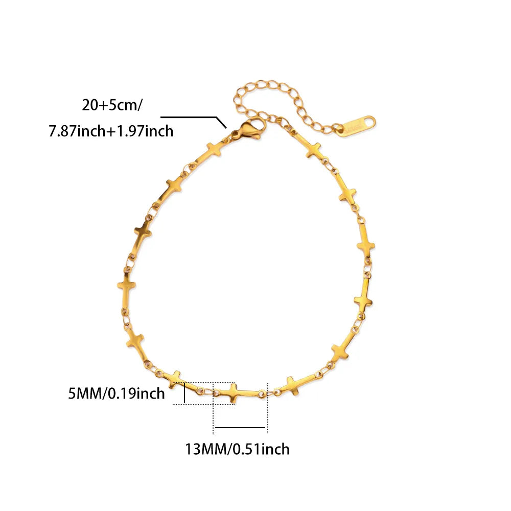 Anklets For Women Gold Color Stainless Steel Heart Anklet Foot Leg Ankle Bracelet Summer Beach Jewelry Accessories Femme