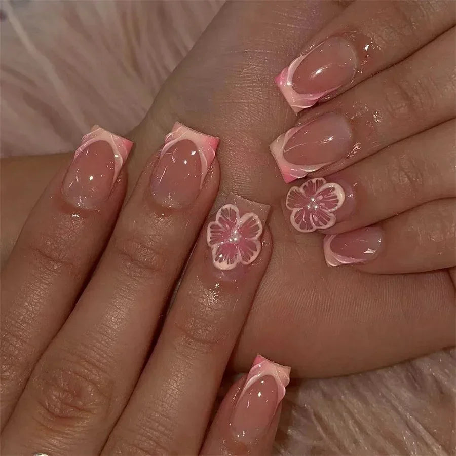 Black and White Press-On Nails