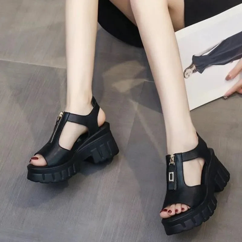 Wedges Heel Platform Sandals For Women Buckles Woman Shoes Comfort Summer Offers Trend Casual On Offer And Wholesale Bulk
