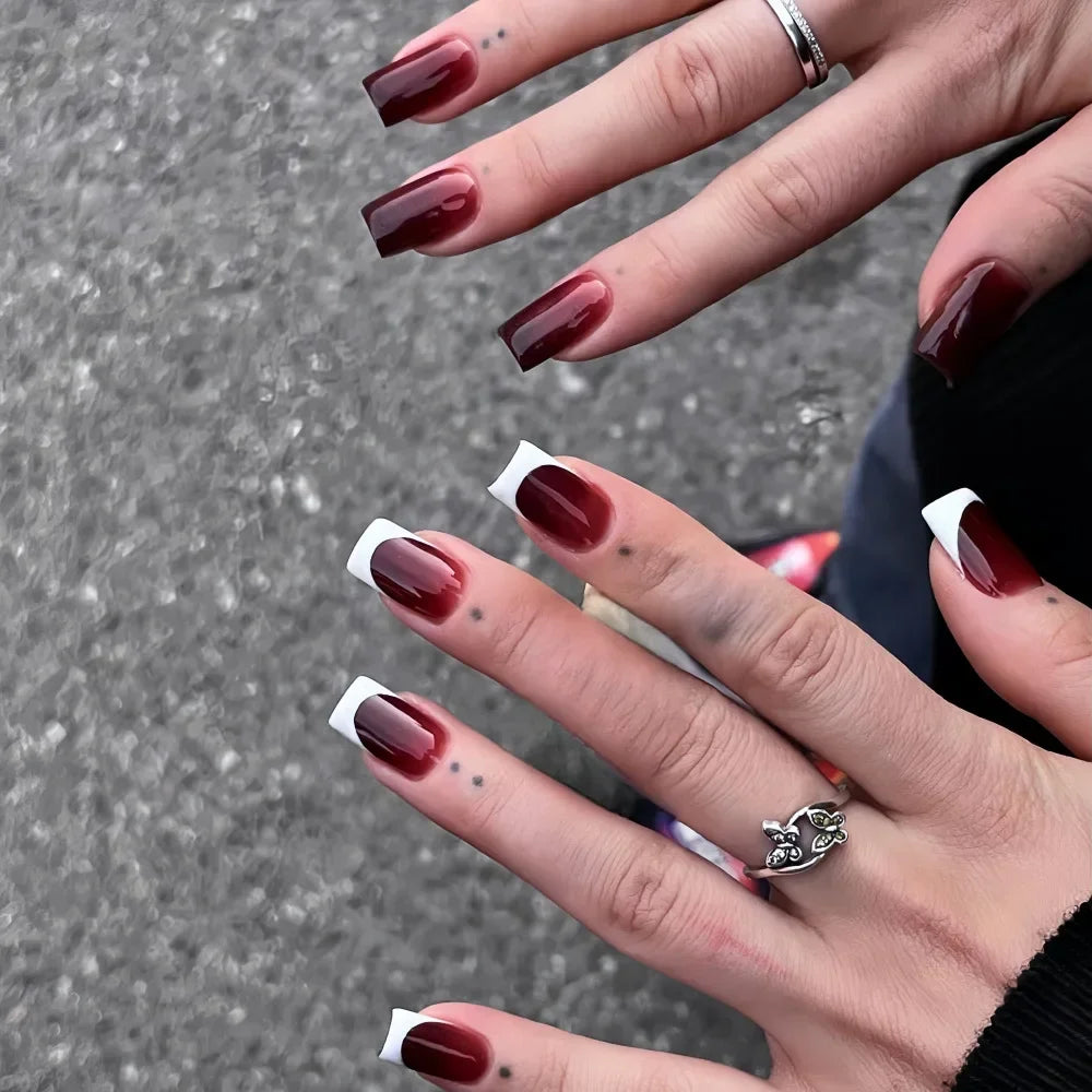 Black and White Press-On Nails