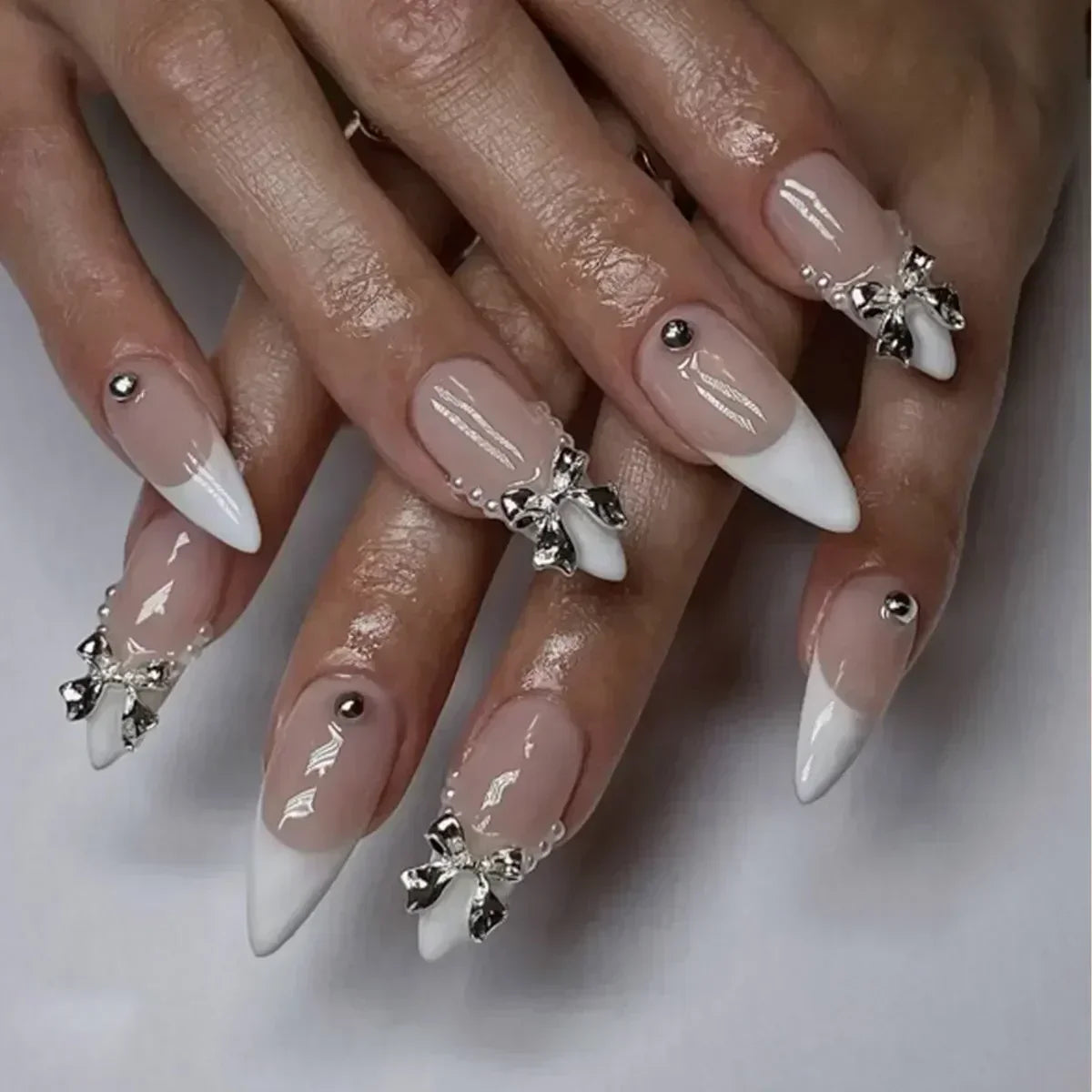 Black and White Press-On Nails