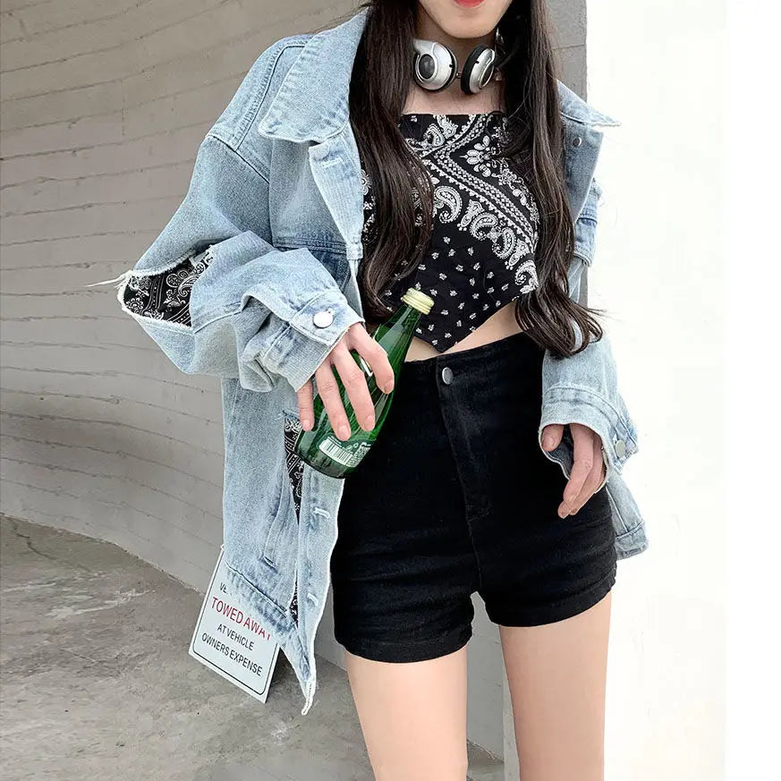 Denim Shorts for Women Black Skinny Short Jean Pants Booty High Waist Woman Tight Flowy Classic Outdoor Cheap Aesthetic Casual