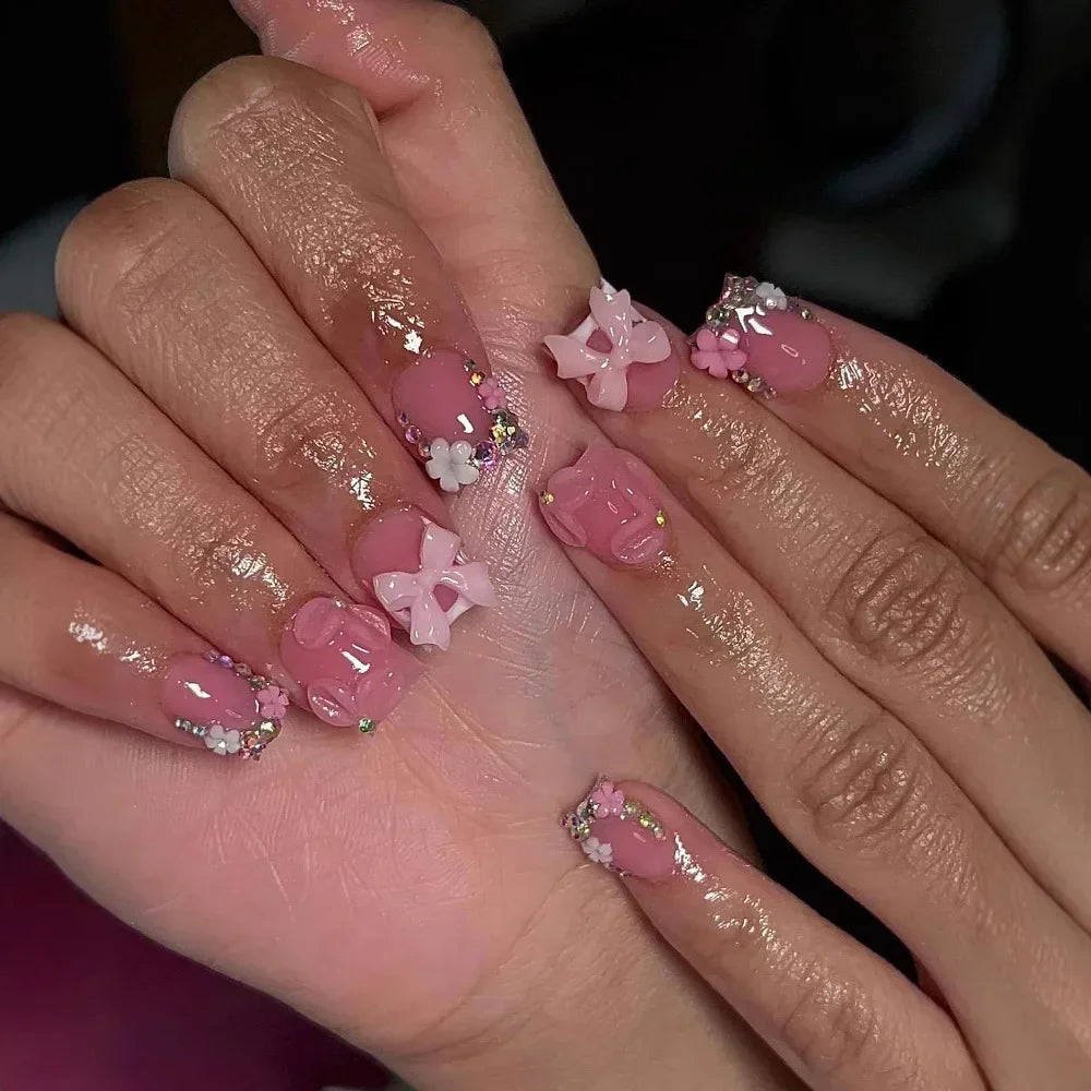 Black and White Press-On Nails