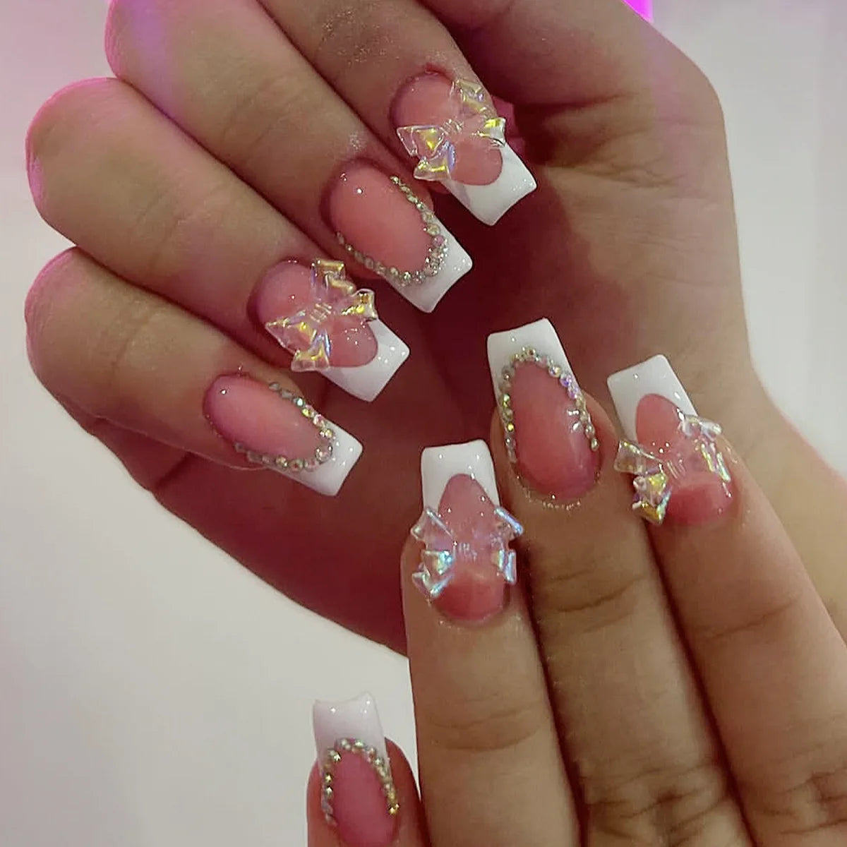 Black and White Press-On Nails