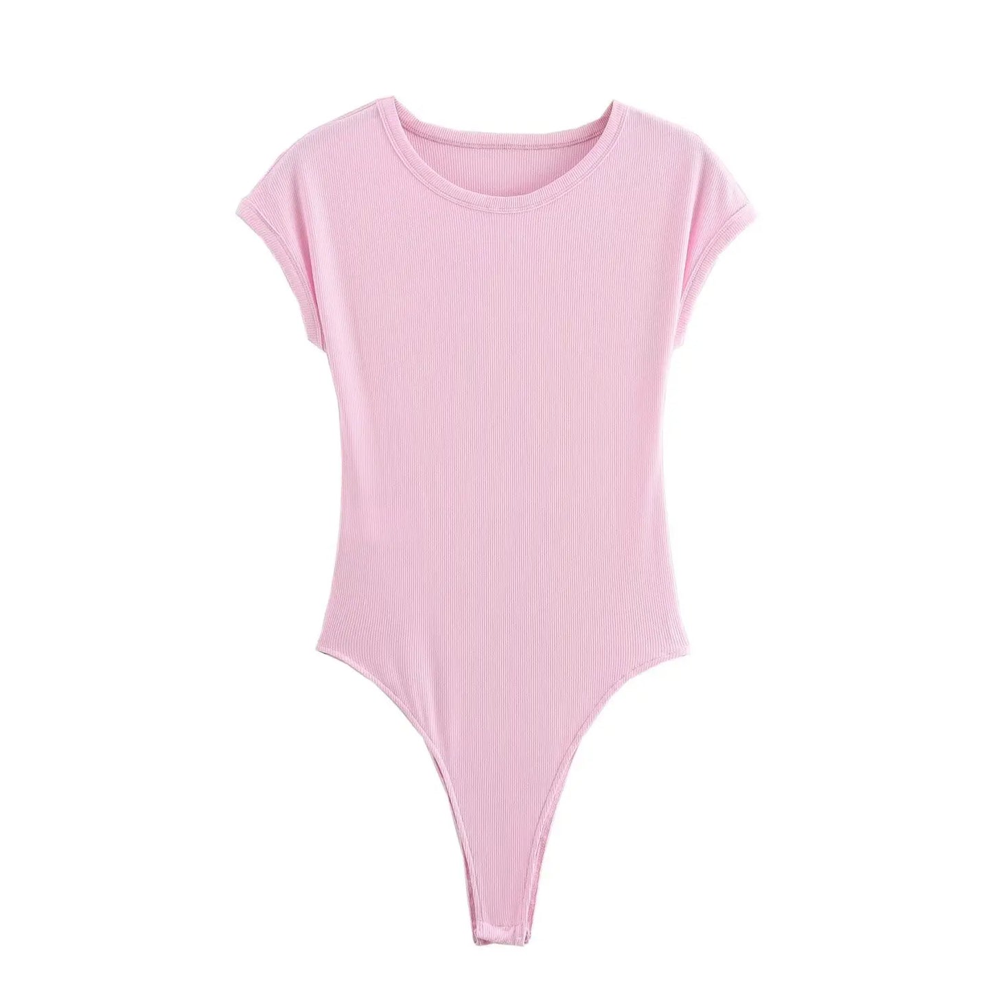 TFMLN Casual Basic Bodysuit For Women Summer New Short Sleeve Woman Simple Top Chic Bodycon Jumpsuit Romper Ladies 2025