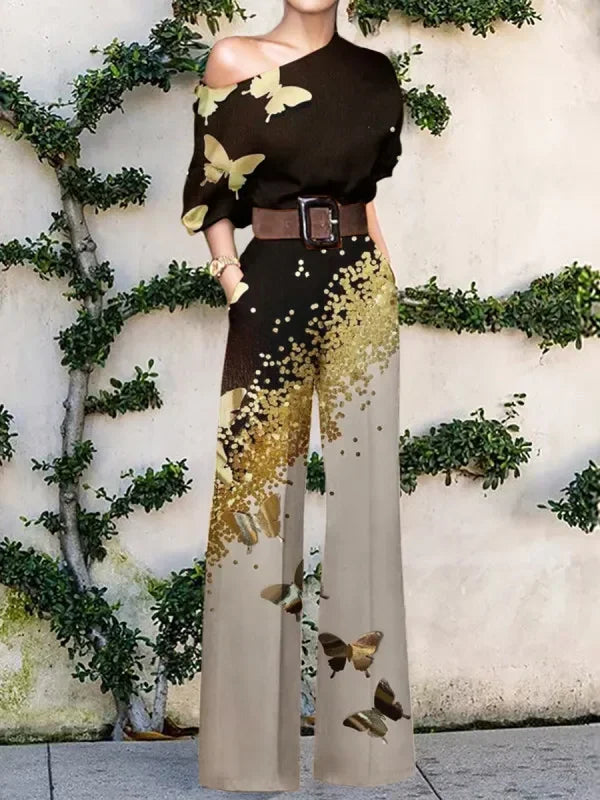 Women Jumpsuits New In Spring Autumn Female Chic Elegant Office Lady Wide Leg Pants Bodysuits Jump Suits for Women One Pieces