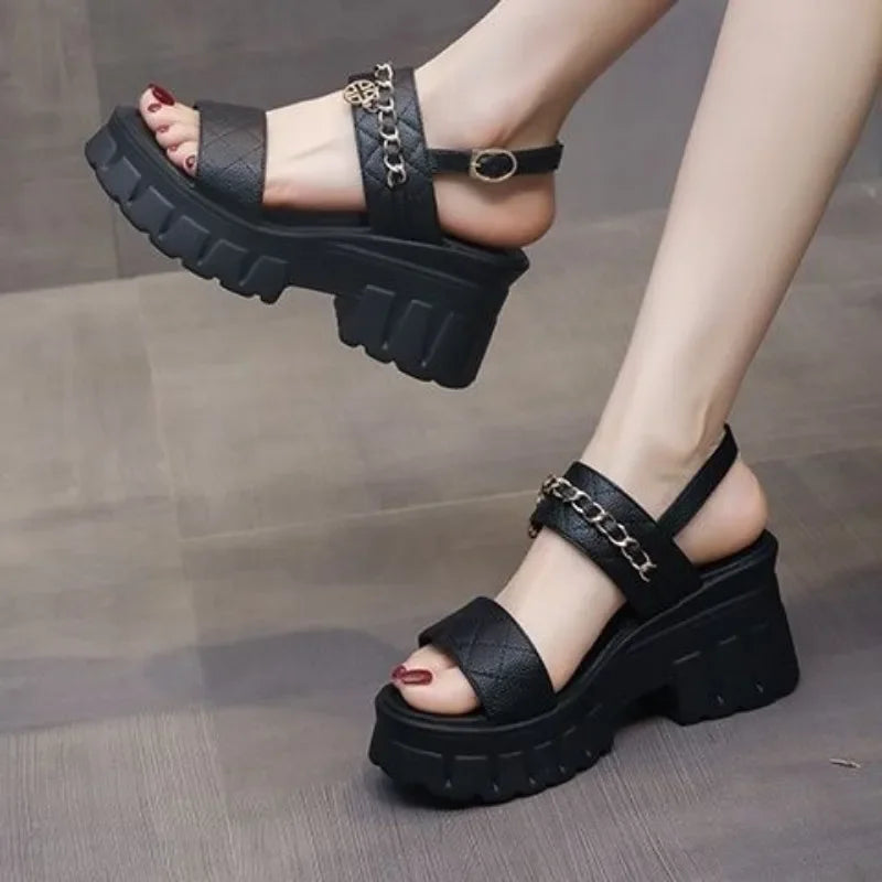 Wedges Heel Platform Sandals For Women Buckles Woman Shoes Comfort Summer Offers Trend Casual On Offer And Wholesale Bulk