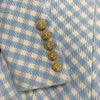 Fashionable Women's Double Breasted Braided Check Suit