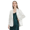 Acetate One Button Neat Slimming Draped Suit Coat