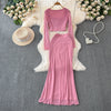 Hip-wrapped Skirt Evening Dress Two-piece Set