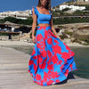 Flower Sleeveless Dress Two Piece Set