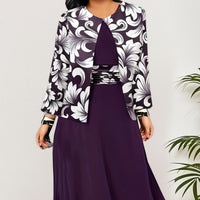 Coat Sleeveless Dress Two-piece Set