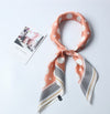 Women silk scarf square shawl hair neck dot print scarves