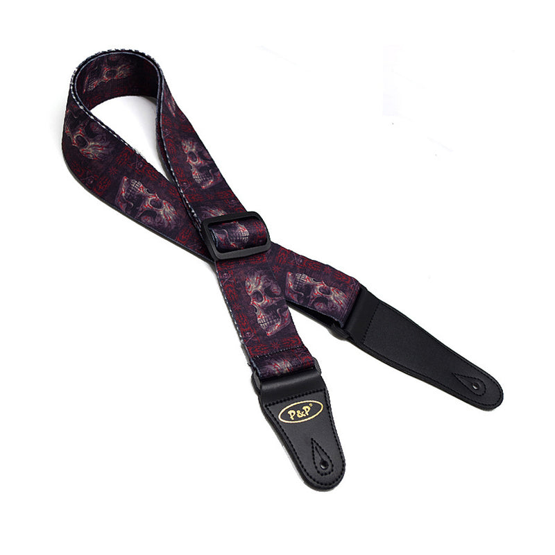 Printed guitar strap factory folk electric guitar strap