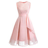 Chiffon dress lace stitching dress dress