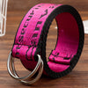Double loop buckle canvas belt