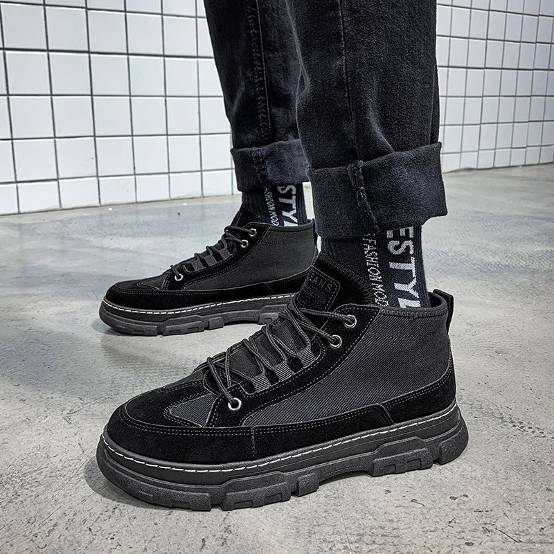 Fashion casual leather boot man