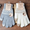 Knit Gloves Ladies Jacquard Touch Screen Warm Fashion Winter Gloves