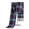 Men'S Wool Scarf Short Winter Warm Thin Neck Scarf Plaid Elderly Middle Aged Youth Leisure